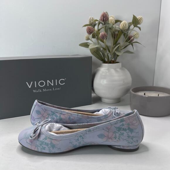 Vionic Callisto Ballet Shoes H7709L1400 Arctic Ice Botanic Women's 5M NWB - Picture 6 of 10